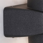 Round Waterproof LED Black Modern Up and Down Lights Outdoor Wall Sconces