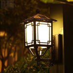 Up/Down Lighting Waterproof Black Vintage Solar Lights Outdoor Lanterns