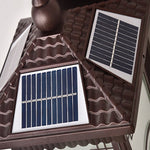 Vintage Striped Glass Waterproof LED Retro Solar Outdoor Wall Lights