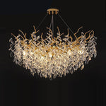 31 inch Round Crystal Branch Chandelier