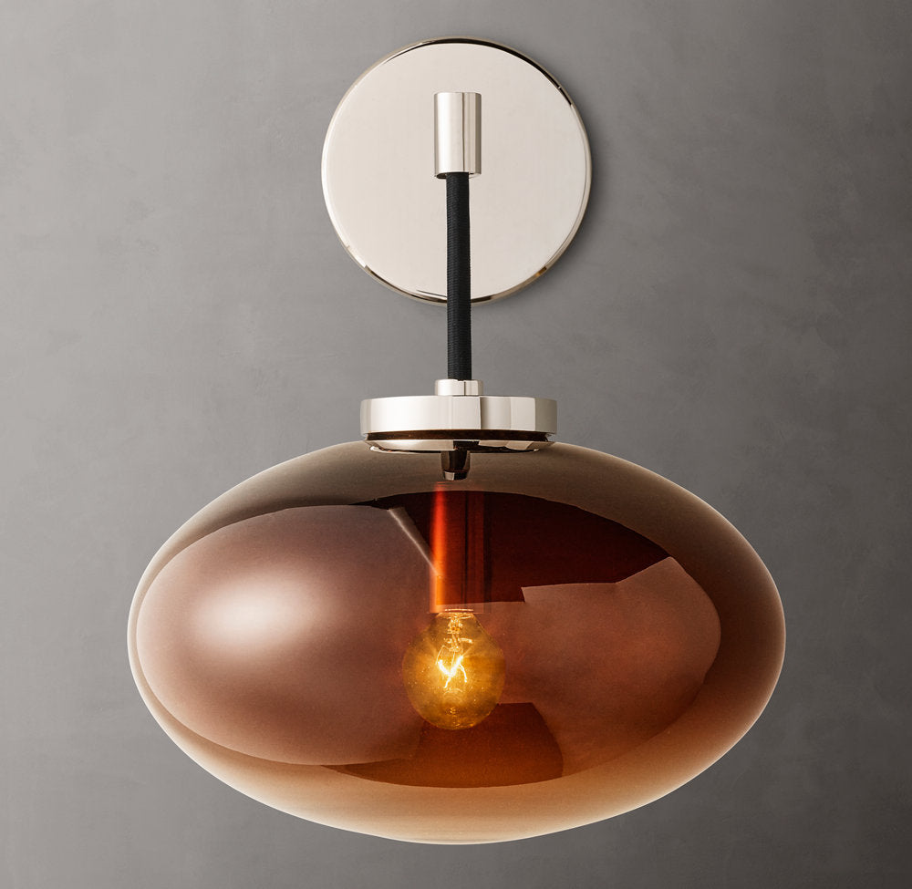 Cabrette Smoke Glass Sconce