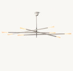 Rousseau 8-Light Mobile Etched Rod Chandelier