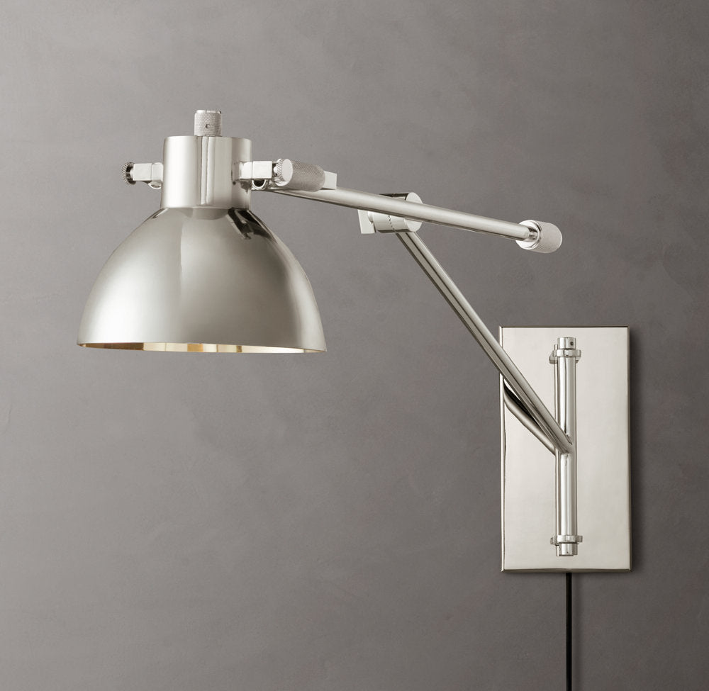 Machinist Swing-Arm Task Sconce