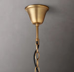 19th C. Rococo Iron & Crystal Round Chandelier 33"