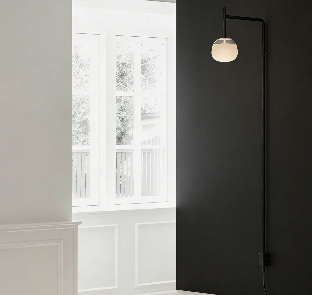 Minimalist Metal Long Pole Arm Tempo LED Wall Sconce