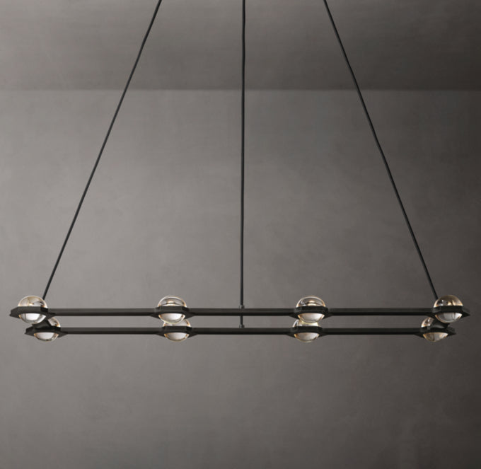 └clatant Rectangular Chandelier 54"