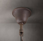 19th C. Rococo Iron & Crystal Round Chandelier 28"