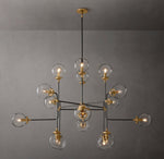 Bistro Globe Clear Glass Chandelier 56"