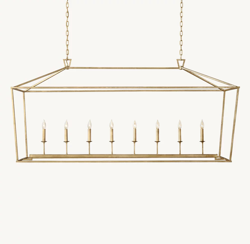 19th C. English Openwork Rectangular Chandelier 72"