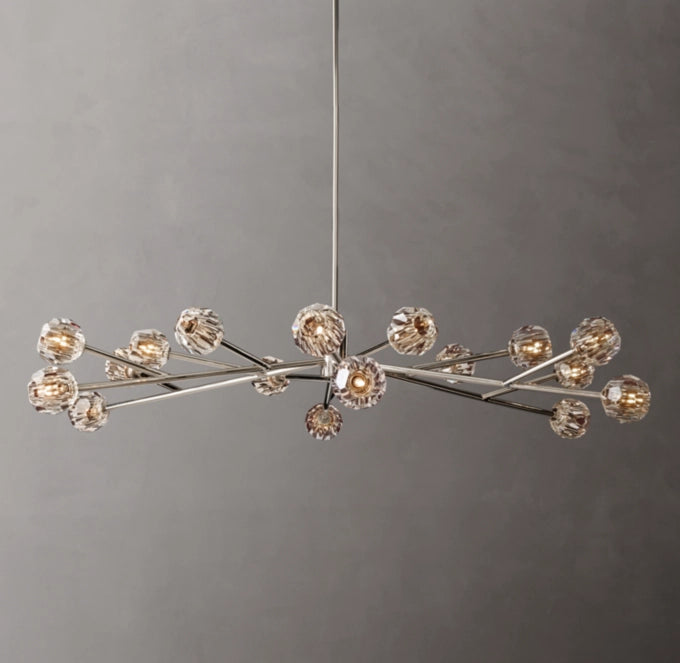 Boule De Cristal Clear Glass Round Chandelier 72"