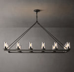 Ondra Linear Clear Glass Chandelier 52"