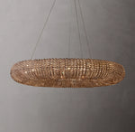 Crystal Halo Smoke Round LED Chandelier 41"