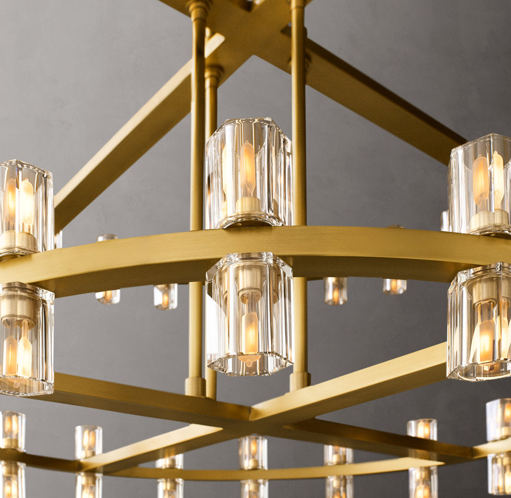 Arcachon LED Round Two-Tier Chandelier 60"