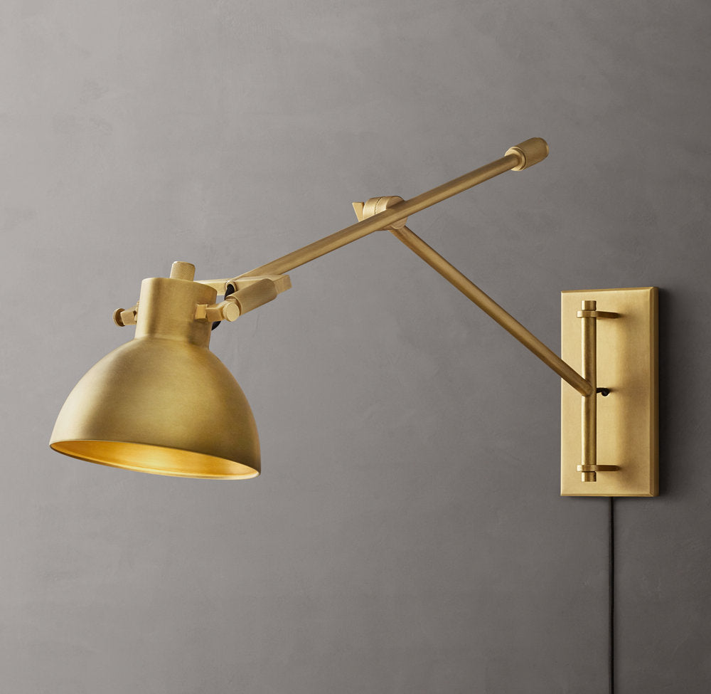 Machinist Swing-Arm Task Sconce