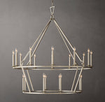 19TH C. ENGLISH OPENWORK TWO-TIER ROUND CHANDELIER 50"