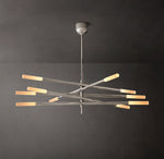 Rousseau 10-Light Mobile Etched Rod Chandelier