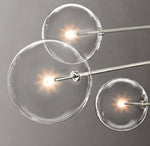Glass Globe Mobile Eight-Arm Chandelier 79"