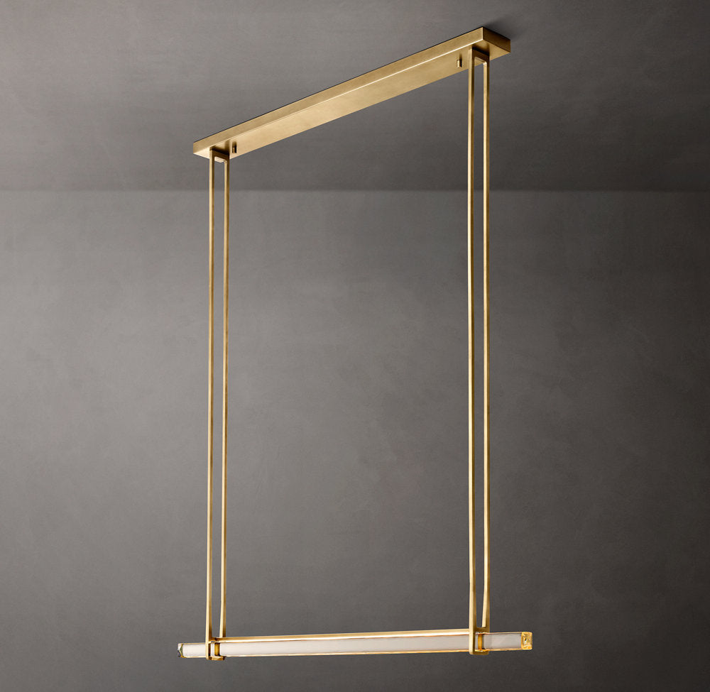 Audubon Crystal Single Bar Linear Chandelier 60"