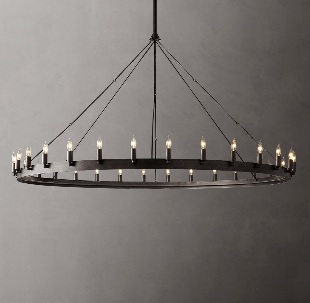 Camino Vintage Candelabra Round Chandelier 63"