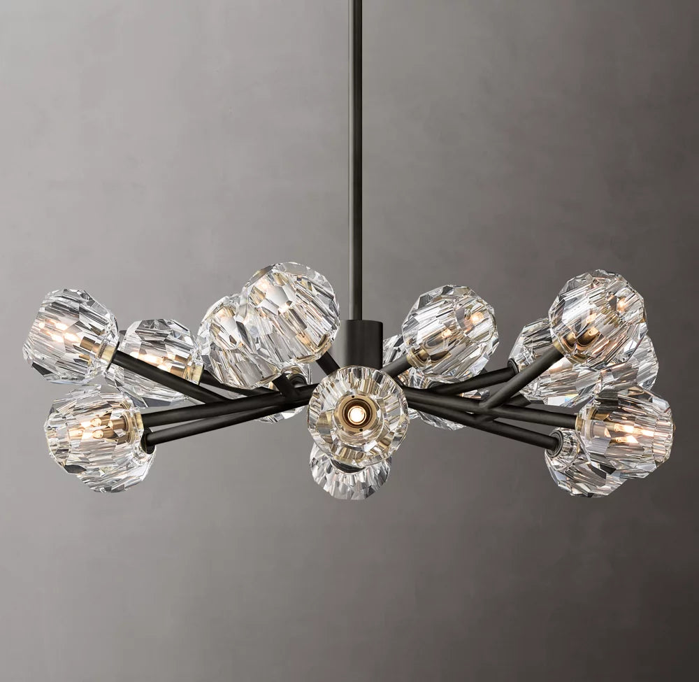 Boule De Cristal Clear Glass Round Chandelier 36"