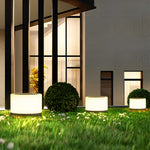 Round Acrylic Waterproof White LED Modern Solar Lights Outdoor Garden Lights