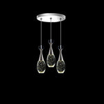 Mini Crystal Electroplated Metal LED Modern Pendant Light Hanging Lamp