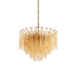 Golden Amber Murano Glass Chandelier
