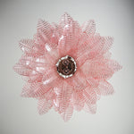 Murano Pink Glass Leaf Chandelier