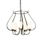 Flora Chandelier, 5-Light, Dark Smoke, Opal Glass, 22.2"W (103045-SKT-07-GG0303 23KUA0)
