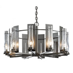 New Town Chandelier, 10-Light, Vintage Platinum, Seeded Clear Glass, 30"W (103290-SKT-82-II0184 3WHXWZ)