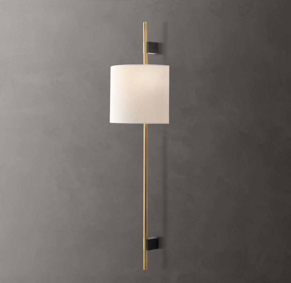 Vela Round Bar Sconce - Round Shade