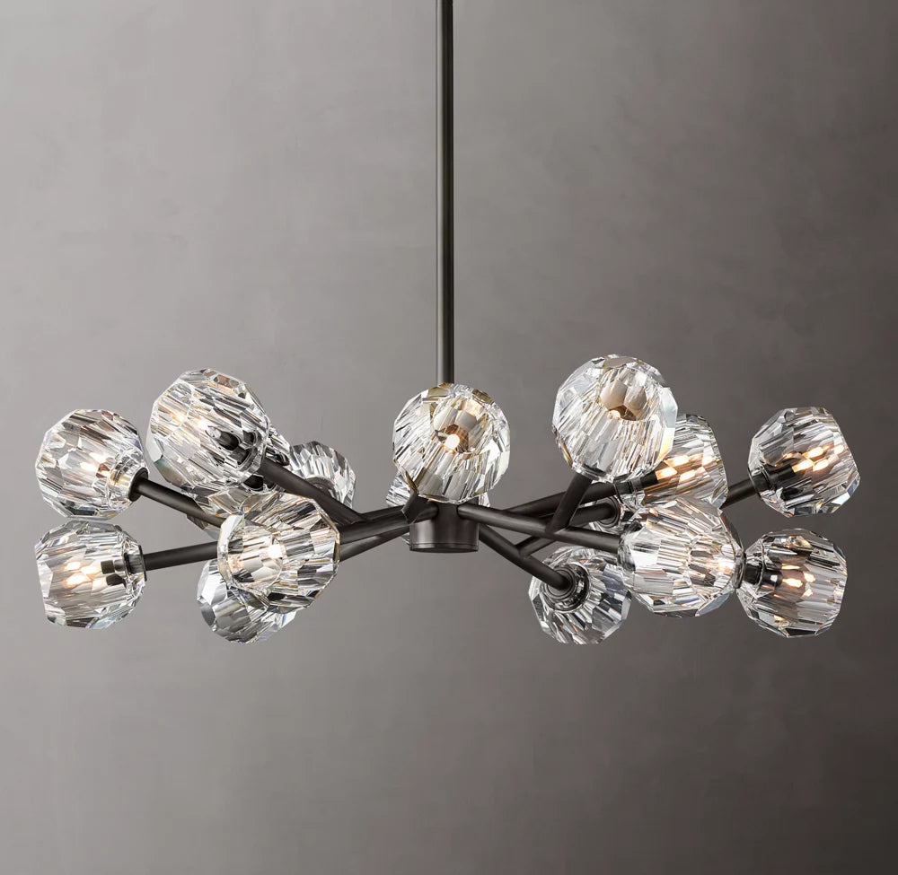 Boule De Cristal Clear Glass Round Chandelier 36"