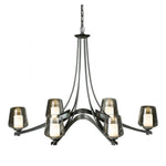 Ribbon Chandelier, 6-Lights, Vintage Platinum, Opal (GG), 38.5"W (104106-SKT-82-GG0236 3WHXXJ)