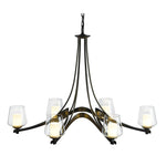 Ribbon Chandelier, 6-Lights, Sterling, Opal and Clear (ZU), 38.5"W (104116-SKT-85-ZU0291 5D0NTA)