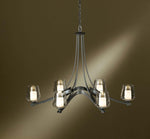 Ribbon Chandelier, 6-Lights, Bronze, Opal and Clear (ZU), 38.5"W (104116-SKT-05-ZU0291 LPYQM)