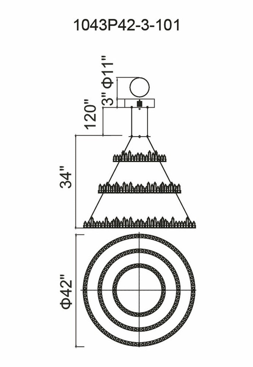 Juliette 3 Tier LED Chandelier