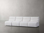 Rowland Tailored Four-Piece Armless Motion Modular Sofa
