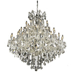 Chrome Thirty-Seven Light 44-Inch Chandelier with Royal Cut Clear Crystal