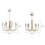 6/9-Light Retro Candlelight 3 Step Dimming LED French Style Chandelier