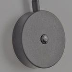 Black/White Tube LED Swing Arm Wall Light Adjustable Wall-Mounted Spotlight Bedroom Sconce Lamp