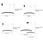 Black Ring Chandelier LED Pendant
