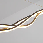 Long Waves Lines Stepless Dimming with Remote Nordic Chandelier Light