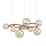5/7/9-Light Glass Ball Circular Contemporary Chandelier with 3 Step Dimming