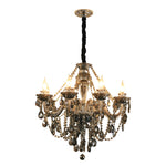 Luxury Glass Crystal Candlelight Retro European Style Chandelier
