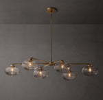 Cabrette Clear Glass Mobile Linear Chandelier