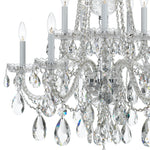 Napoleonic Chandelier, 6-Light, Mahogany Bronze with Champagne Marble Glass, 28"W (7886 MB/CM YCWX)