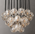 Boule De Cristal Clear Glass Round Cluster Chandelier 24"