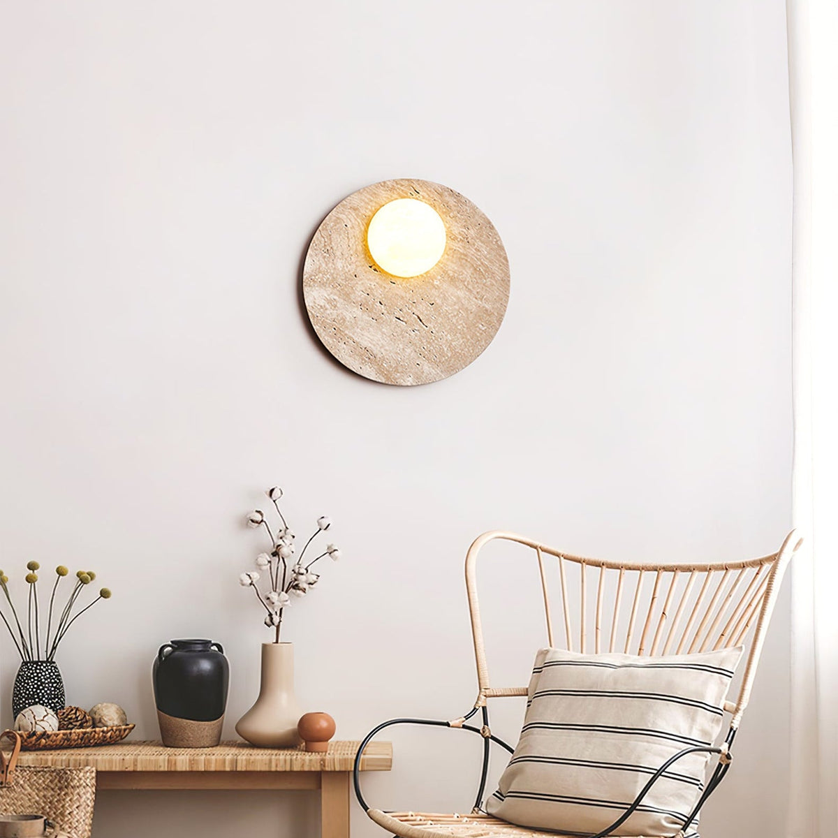 Moonwake Travertine Sconce