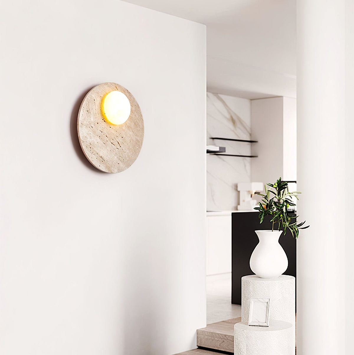 Moonwake Travertine Sconce