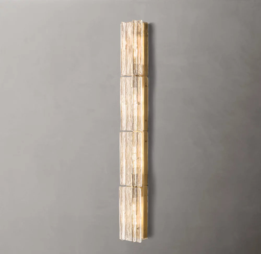 Lattice Clear Glass Grand Sconce